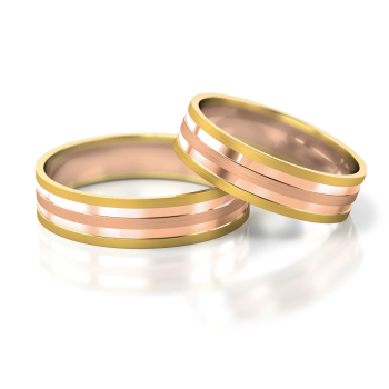 Preview: Stelmach Trauringe Weiss-Gelbgold 231