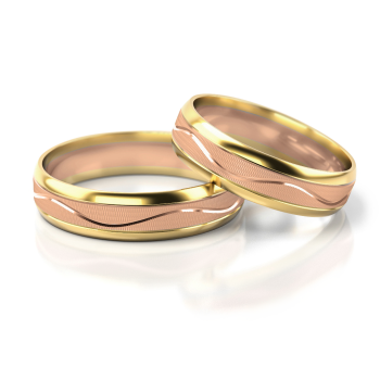 Preview: Stelmach Trauringe Weiss-Rosegold 234