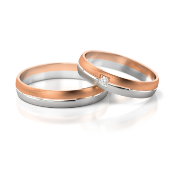 Preview: Stelmach Trauringe Weiss-Gelbgold 236