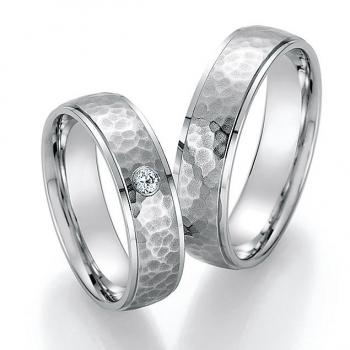 Nowotny-Collection Ruesch Trauringe Weissgold 66/33110-055 + 66/33120-055