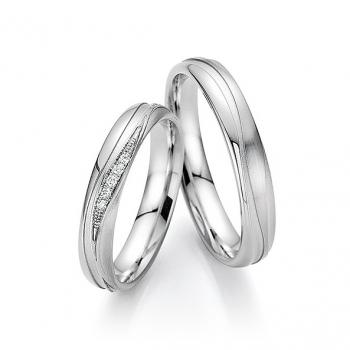 Fischer Trauringe Weissgold 38 07627-040 + 06 07627-040