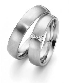 August Gerstner Trauringe Weissgold 4/28413/5 + 28413/5