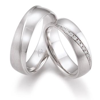 August Gerstner Trauringe Weissgold 4/28477/6  + 28477/6