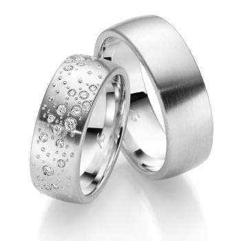 August Gerstner Trauringe Weissgold 4/28767/7.5 + 28767/7.5