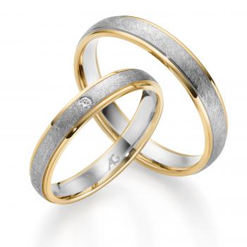 August Gerstner Trauringe Weiss-Gelbgold 4/28770/3.5 + 28770/4