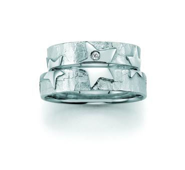 Preview: Nowotny-Collection Ruesch Trauringe Weissgold 66/51130-050 + 66/51140-050