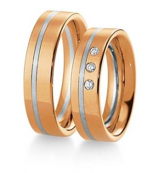 Preview: Breuning Trauringe Weiss-Gelbgold 48/033200 + 48/033210