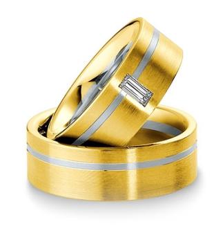 Preview: Breuning Trauringe Weiss-Rotgold 48/033300 + 48/033310