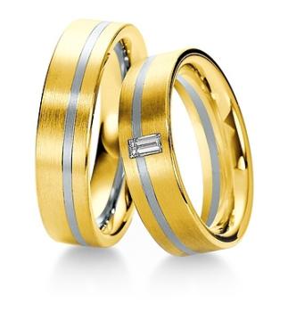 Preview: Breuning Trauringe Weiss-Gelbgold 48/033500 + 48/033510