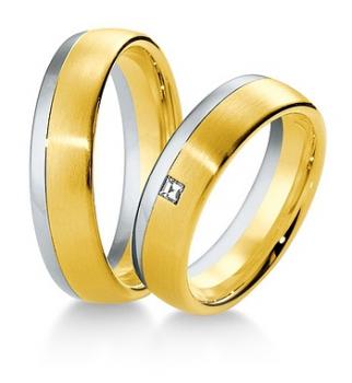 Breuning Trauringe Weiss-Gelbgold 48/034200 + 48/034210