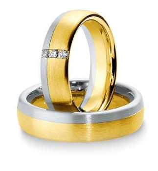 Preview: Breuning Trauringe Weiss-Rotgold 48/034400 + 48/034410