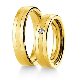 Preview: Breuning Trauringe Weiss-Rotgold 48/036100 + 48/036110