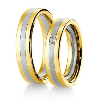 Preview: Breuning Trauringe Weiss-Rotgold 48/036100 + 48/036110