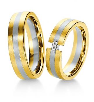 Preview: Breuning Trauringe Weiss-Rotgold 48/036400 + 48/036410