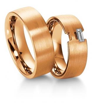 Preview: Breuning Trauringe Weiss-Rotgold 48/040010+ 48/040020