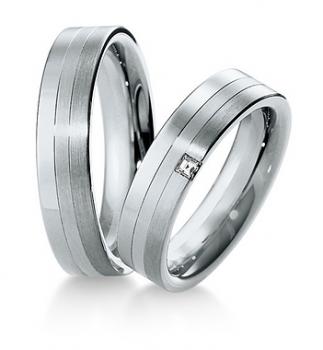 Preview: Breuning Trauringe Weiss-Gelbgold 48/040050 + 48/040060