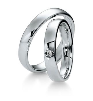 Breuning Trauringe Weissgold 48 040310 / 48 040320