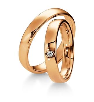 Preview: Breuning Trauringe Weissgold 48 040310 / 48 040320