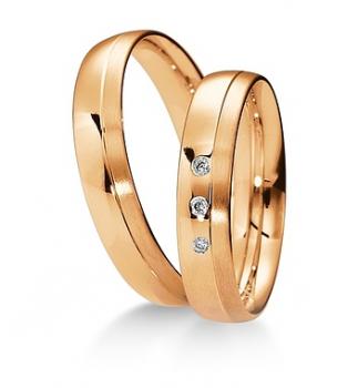 Preview: Breuning Trauringe Weissgold 48 040350 / 48 040360