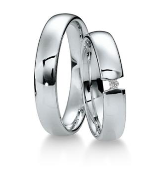 Breuning Trauringe Weissgold 48 040370 / 48 040380