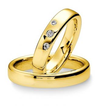 Preview: Breuning Trauringe Weissgold 48 040390 / 48 040400