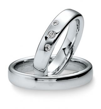 Breuning Trauringe Weissgold 48 040390 / 48 040400