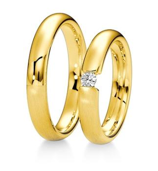 Preview: Breuning Trauringe Weissgold 48 040410 / 48 040420