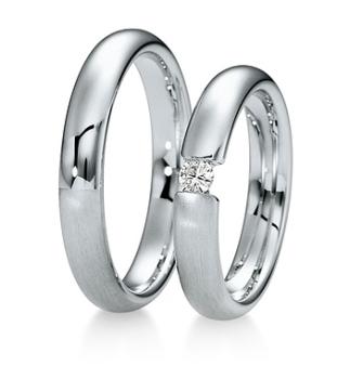 Breuning Trauringe Weissgold 48 040410 / 48 040420