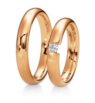 Preview: Breuning Trauringe Weissgold 48 040410 / 48 040420