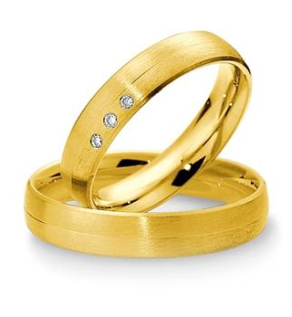 Preview: Breuning Trauringe Weiss-Gelbgold 48 040470 / 48 040480