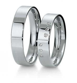 Preview: Breuning Trauringe Weiss-Gelbgold 48 040590 / 48 040600