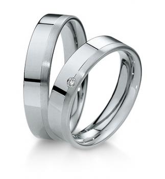 Preview: Breuning Trauringe Weiss-Gelbgold 48 040630 / 48 040640