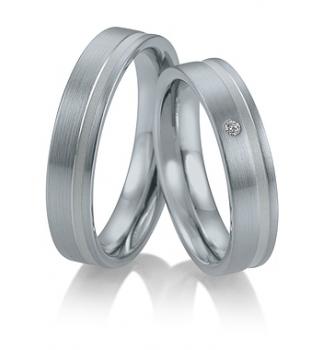 Preview: Breuning Trauringe Weiss-Rotgold 48 040670 / 48 040680