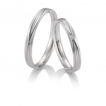 Breuning Trauringe Weissgold DR 057110 / HR 057120