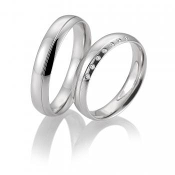 Breuning Trauringe Weissgold DR 057170 / HR 057180