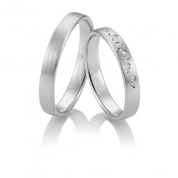 Breuning Trauringe Weissgold DR 057230 / HR 057240