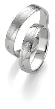 Breuning Trauringe Weissgold 48/07073 + 48/07074