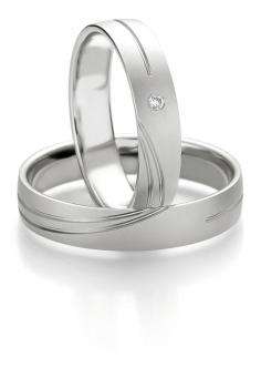 Breuning Trauringe Weissgold 48/07075 + 48/07076