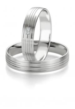 Breuning Trauringe Weissgold 48/07077 + 48/07078