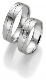 Breuning Trauringe Weissgold 48/07081 + 48/07082