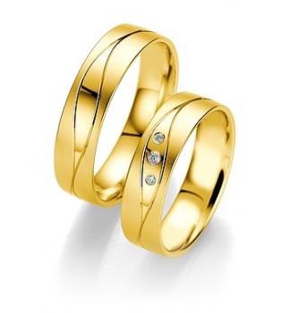 Preview: Breuning Trauringe Weissgold 48/07081 + 48/07082