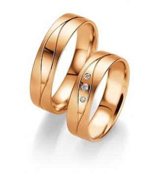 Preview: Breuning Trauringe Weissgold 48/07081 + 48/07082