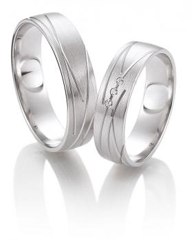 Breuning Trauringe Weissgold 48/07083 + 48/07084