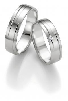 Breuning Trauringe Weissgold 48/07087 + 48/07088