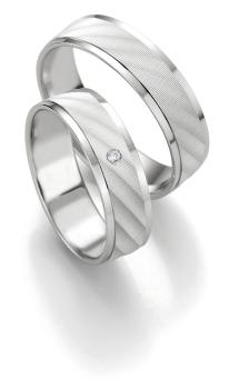 Breuning Trauringe Weissgold 48/07091 + 48/07092