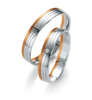 Preview: Breuning Trauringe Weiss-Gelbgold 48/07101+ 48/07102