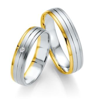 Preview: Breuning Trauringe Weiss-Rotgold 48/07107 + 48/07108