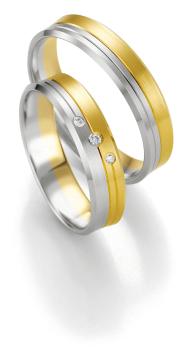 Breuning Trauringe Weiss-Gelbgold 48/07109+ 48/07110