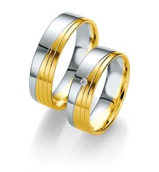 Preview: Breuning Trauringe Weiss-Rotgold 48/07113+ 48/07114