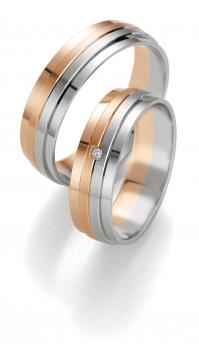 Breuning Trauringe Weiss-Rotgold 48/07115+ 48/07116